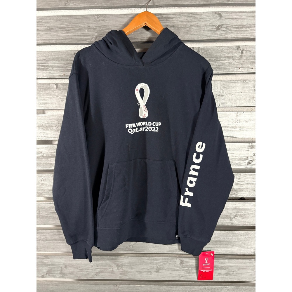 FIFA World Cup Qatar 2022 France Hoodie Womens XL NWT Soccer Sweatshirt